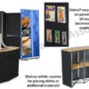 10x10 Trade Show Booth Kit W/ Counter, 2 Banner Stands & Hook-and-Loop Display Board -LuxeDisplay Shop 10pncnttsb.wide