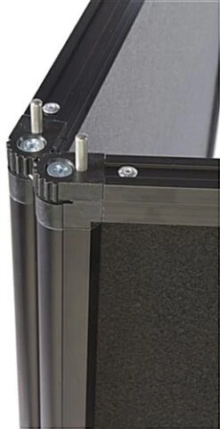 129"w Floor Standing Hook & Loop Display Board, 10 Panels, Double Sided - Black -LuxeDisplay Shop 10pnlbk.ra3 preview