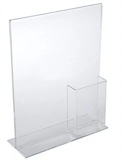 Workshop Series 11 X 14 Acrylic Sign Holder With Brochure Pocket - Clear -LuxeDisplay Shop 1114c.ra1 preview