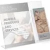Workshop Series 13 X 11 Acrylic Sign Holder With Brochure Pocket, Slant Back - Clear -LuxeDisplay Shop 1311ashc.rw preview