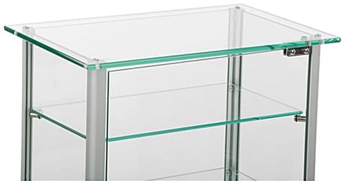 Countertop Display Case W/ Glass Canopy Top, 3 Shelves - Silver 6 Countertop Display Case W/ Glass Canopy Top, 3 Shelves - Silver - Image 4
