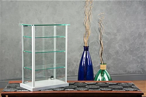 Countertop Display Case W/ Glass Canopy Top, 3 Shelves - Silver 8 Countertop Display Case W/ Glass Canopy Top, 3 Shelves - Silver - Image 6