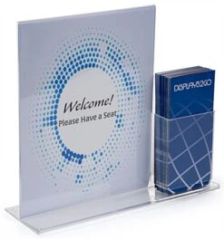 Workshop Series 11 X 14 Acrylic Sign Holder With Brochure Pocket, T-style - Clear