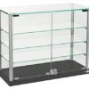 Glass Showcase W/ Clear Glass Top & (3) Shelves, (2) Locking Door - Black -LuxeDisplay Shop 165antbv.rw preview