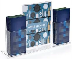 Workshop Series 8.5 X 11 Acrylic Sign Holder W/ (2) Brochure Pockets, T-style - Clear