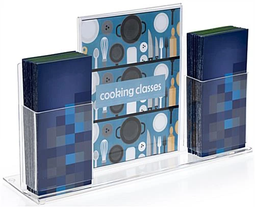 Workshop Series 8.5 X 11 Acrylic Sign Holder W/ (2) Brochure Pockets, T-style - Clear 3 Workshop Series 8.5 X 11 Acrylic Sign Holder W/ (2) Brochure Pockets, T-style - Clear