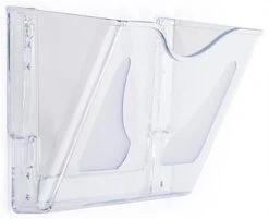 Single Pocket Wall File Folder Fits Letter Sizes – Clear Acrylic