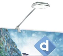 Set Of 2 LED Flood Lights For Trade Show Backwalls, 12 Watt - Silver -LuxeDisplay Shop 21wledunsl2.ra2 preview