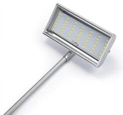 Set Of 2 LED Flood Lights For Trade Show Backwalls, 12 Watt - Silver -LuxeDisplay Shop 21wledunsl2.ra4 preview