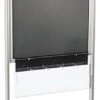 24x36 Poster Floor Stand, 4"/8.5"w, 6/10 Pockets, Double Sided, Wheels - Silver -LuxeDisplay Shop 2436vpc10s.rw preview