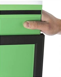 24x36 Poster Floor Stand, 4"/8.5"w, 3/5 Pockets, Double Sided, Wheels - Black -LuxeDisplay Shop 2436vpc5b.ra3 preview