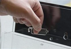 24x36 Poster Floor Stand, 4"/8.5"w, 3/5 Pockets, Double Sided, Wheels - Black -LuxeDisplay Shop 2436vpc5b.ra4 preview