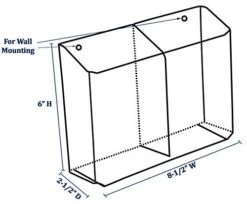 2-Pocket Acrylic Brochure Holder, 4"w, Wall Or Tabletop - Clear -LuxeDisplay Shop 2litpockt.ra3 preview