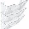 3 Pocket Wall File Holder Fits Letter Sizes - Clear Acrylic -LuxeDisplay Shop 2ltpckcr empty 8760 preview