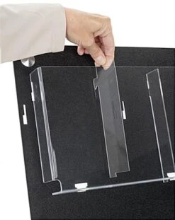 4-Tiered Literature Floor Stand, 4"/8.5"w, 12-24 Pockets – Black 16 4-Tiered Literature Floor Stand, 4"/8.5"w, 12-24 Pockets – Black -LuxeDisplay Shop 2rp12blkflr ra3 preview