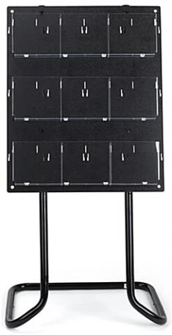 3-Tiered Literature Floor Stand, 4"/8.5"w, 9-18 Pockets – Black -LuxeDisplay Shop 2rp9blkflr.ra3 preview
