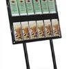 3-Tiered Literature Floor Stand, 4"/8.5"w, 9-18 Pockets – Black