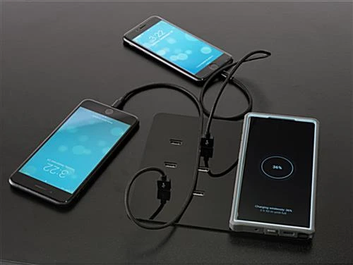 42”h Lightbox Counter With Wireless Charging, Travel Case - Black 5 42”h Lightbox Counter With Wireless Charging, Travel Case - Black - Image 3