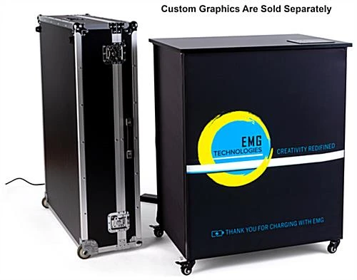 42”h Lightbox Counter With Wireless Charging, Travel Case - Black 10 42”h Lightbox Counter With Wireless Charging, Travel Case - Black - Image 8