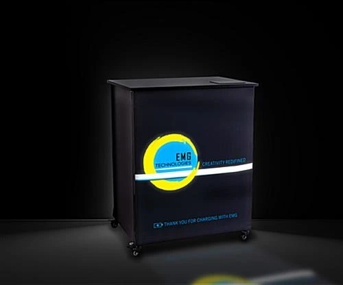 42”h Lightbox Counter With Wireless Charging, Travel Case - Black 11 42”h Lightbox Counter With Wireless Charging, Travel Case - Black - Image 9