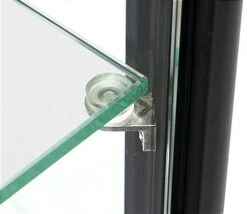 Portable Display Case W/Top & Side Lights, Locking Hinged Door, Carrying Case - Black -LuxeDisplay Shop 2tcaseblkl.ra4 preview