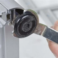 Portable Display Case W/Top & Side Lights, Locking Hinged Door, Carry Case - Silver -LuxeDisplay Shop 2tcaseslvl.ra3 preview