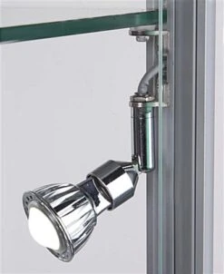 Portable Display Case W/Top & Side Lights, Locking Hinged Door, Carry Case - Silver -LuxeDisplay Shop 2tcaseslvl.ra5 preview