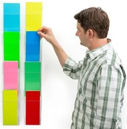 Acrylic Brochure Wall Rack, 4"w, 12 Pockets, Half View - Clear -LuxeDisplay Shop 2uprmbrofl scale.ra3 preview