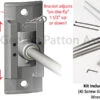 Adjustable Street Pole Brackets, Hold (2) 30"w Banners - Silver -LuxeDisplay Shop 30bbrc.wide