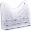 3 Tier File Holder For Wall Or Counter, Fits Legal & Letter Sizes - Clear Acrylic -LuxeDisplay Shop 3ltpckcr empty 8815 preview