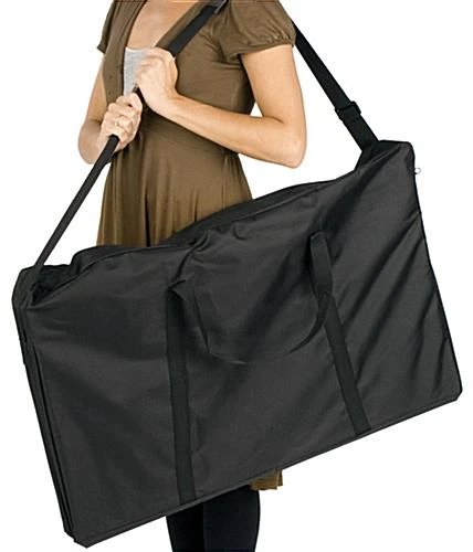 54"w Tabletop Hook & Loop Display & Write-on Board, 3 Panels - Blue & White 6 54"w Tabletop Hook & Loop Display & Write-on Board, 3 Panels - Blue & White - Image 4