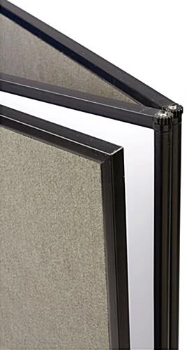 72"w Tabletop Hook & Loop Display & Write-on Board, 3 Panels - Gray & White 5 72"w Tabletop Hook & Loop Display & Write-on Board, 3 Panels - Gray & White - Image 3