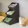 Tiered Condiment Organizer, 3 Compartments - Black -LuxeDisplay Shop 3tcndblk02.ra1 preview