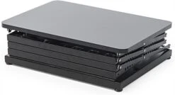 40” Tall Portable Counter With 3 Double Wide Literature Pockets - Black -LuxeDisplay Shop 6lpbktbk.ra4 preview