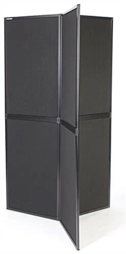 Y-Shaped Floor Standing Hook & Loop Display Board, 6 Panels - Black