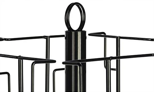 CD Display Stand W/ Sign Clip, Floor Standing, 48 Pockets - Black 6 CD Display Stand W/ Sign Clip, Floor Standing, 48 Pockets - Black - Image 4