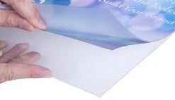 8.5 X 11 Sign Holder With Adhesive Bottom, Frameless Portrait Design - Clear -LuxeDisplay Shop aach8511pr.ra2 preview