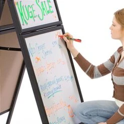22 X 28 Write-On Board A-Frame, Wet Erase, Double Sided - White -LuxeDisplay Shop abwt2shdes.ra4 preview