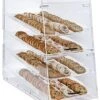 Acrylic Food Display Case For Bakery, (4) Trays, Knock Down Design -LuxeDisplay Shop ac4try2fbdr propped preview