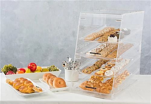 Acrylic Food Display Case For Bakery, (4) Trays, Knock Down Design 8 Acrylic Food Display Case For Bakery, (4) Trays, Knock Down Design - Image 6