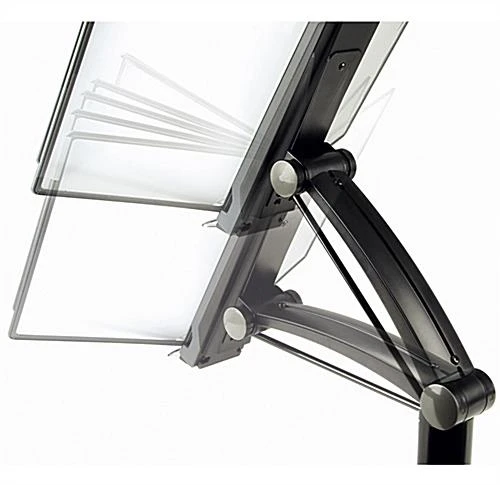 Desk Reference System W/ Flexible Arm, 10 Sleeves - Black 4 Desk Reference System W/ Flexible Arm, 10 Sleeves - Black - Image 2