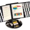 Desk Reference System W/ Accessory Tray, 30 Sleeves - Black -LuxeDisplay Shop adts02130.rw preview