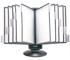 Desk Reference System, 10 Sleeves, Tilting Bracket - Black