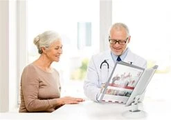 Desk Reference System, 10 Sleeves, Tilting Bracket - White -LuxeDisplay Shop adts031l.ra4 preview