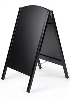 21 X 34 Write-On Board A-Frame, Chalk & Wet Erase, Double Sided - Black