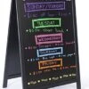 24 X 36 Write-On Board A-Frame, Chalk & Wet Erase, Double Sided - Black