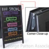 A-frame Chalkboard With Write-on Surface For Chalk Or Wet Erase Pens, 2 Sided - Black -LuxeDisplay Shop afrm2436bk.wide