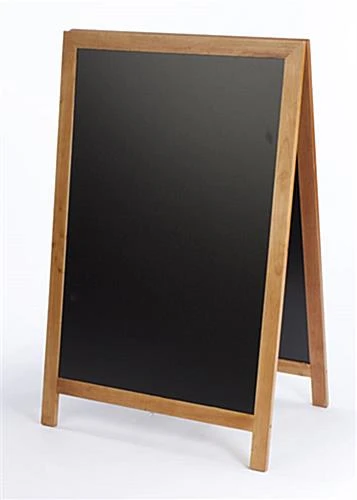 24 X 36 Write-On Board A-Frame, Chalk & Wet Erase, Double Sided, Teak Frame - Black 3 24 X 36 Write-On Board A-Frame, Chalk & Wet Erase, Double Sided, Teak Frame - Black