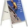 22 X 28 Sidewalk Sign For Posters, Hinged Edges, Double Sided - Silver -LuxeDisplay Shop afs2228.rw preview