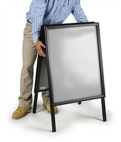 22 X 28 Sidewalk Sign For Posters, Snap Open, Double Sided - Black -LuxeDisplay Shop afs2228blk.ra2 preview